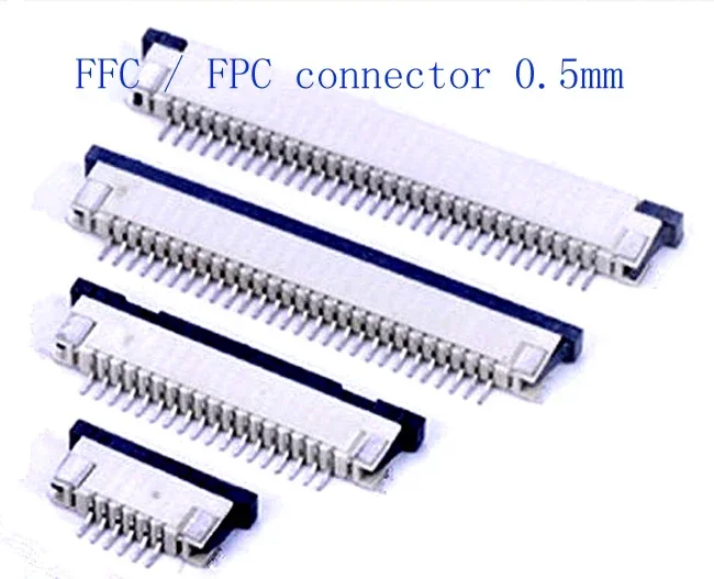 100pcs FFC/FPC connector 0.5mm 4Pin 5 6 7 8 10 12 14 15 16 18 20 22 24 26 28 Drawer Type Ribbon Flat Connector Top Contactor fpc