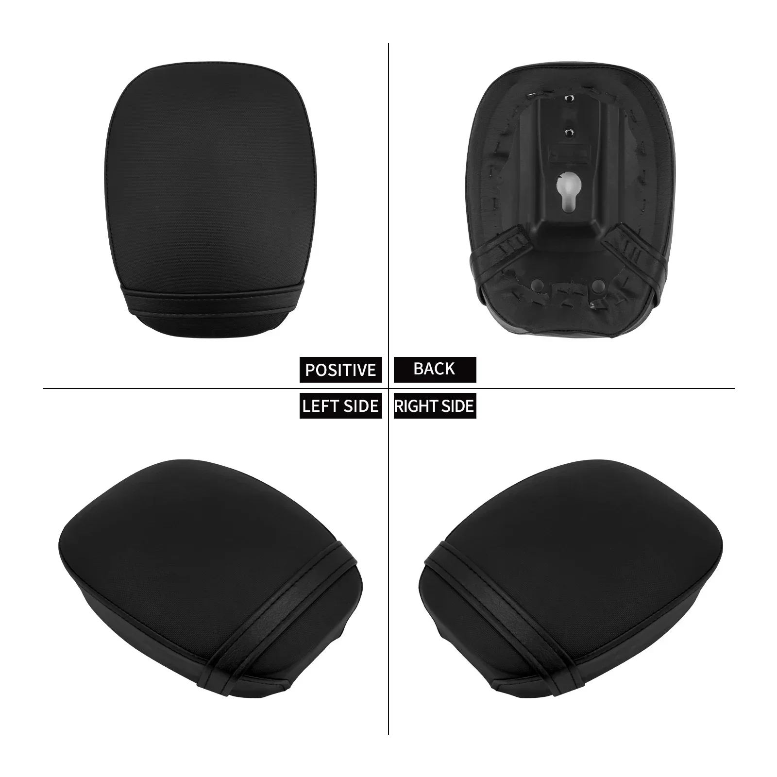 Motorcycle Rear Seat Cushion Passenger Black Leather Pillion Pad For Harley Sportster XL 48 72 883 1200 Forty Eight 2004-14 2015