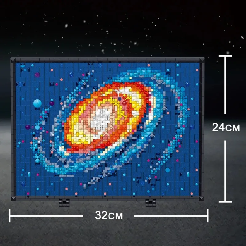 2400 + stks Ruimte Melkweg MOC Model Schilderen Micro Bouwstenen bricks Kit Creatieve Collectible Speelgoed voor Volwassen Kinderen geschenken