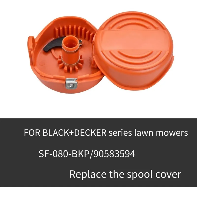 LUCKshopping 2Pcs For BLACK+DECKER Mower A6486/90583594 Spool Cover