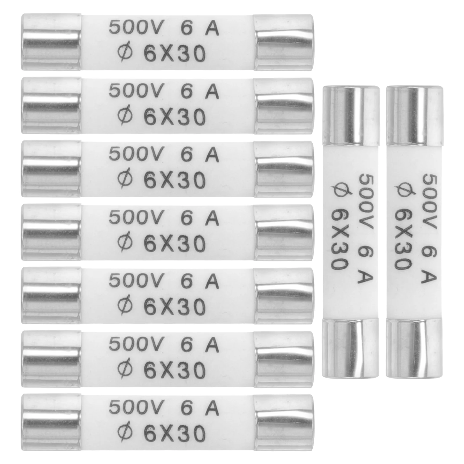 10 Pcs Multimeter Fuse 500v 6a Max Digital Replacement Ceramic Amp Volt Household Tube Tubes