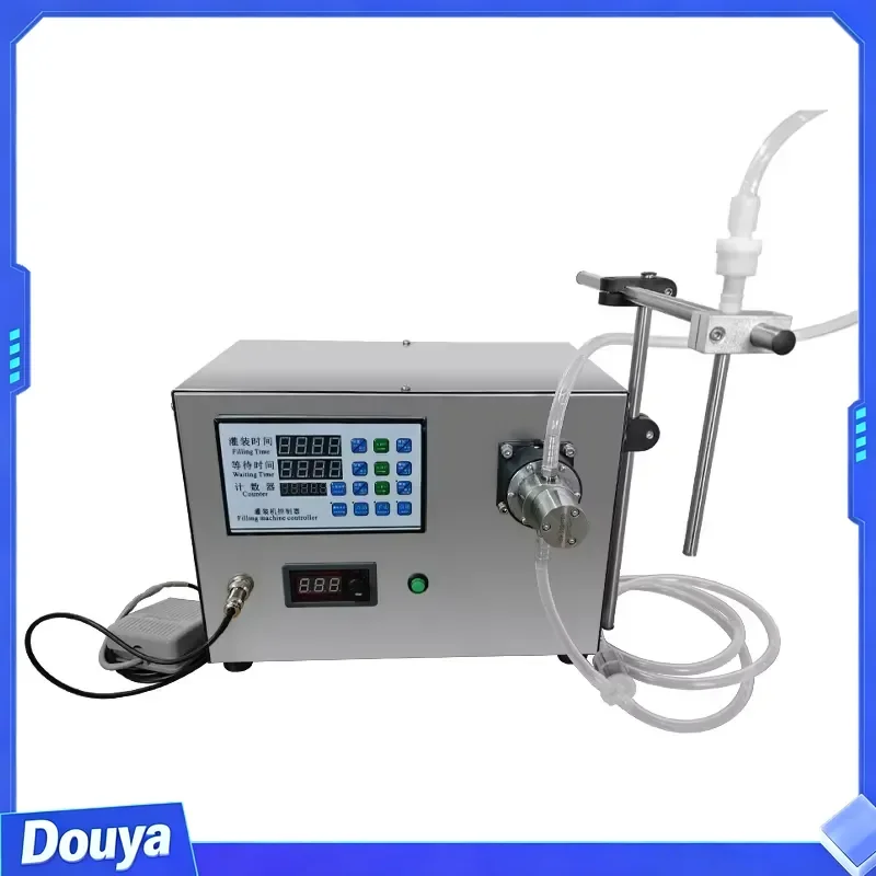 Factory Digital Control Magnetic Gear Pump Semi-Automatic Glass Bottle Liquid Filling Machine for Beverage Essential Oil