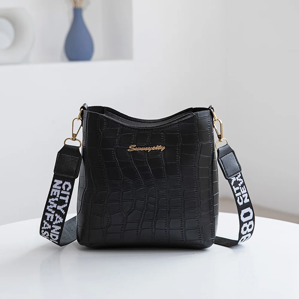 Casual Women Shoulder Bag Mini Crossbody Bucket Handbag Female Messenger Bags For Women Ladies Handbags 2023 New Crocodile Purse