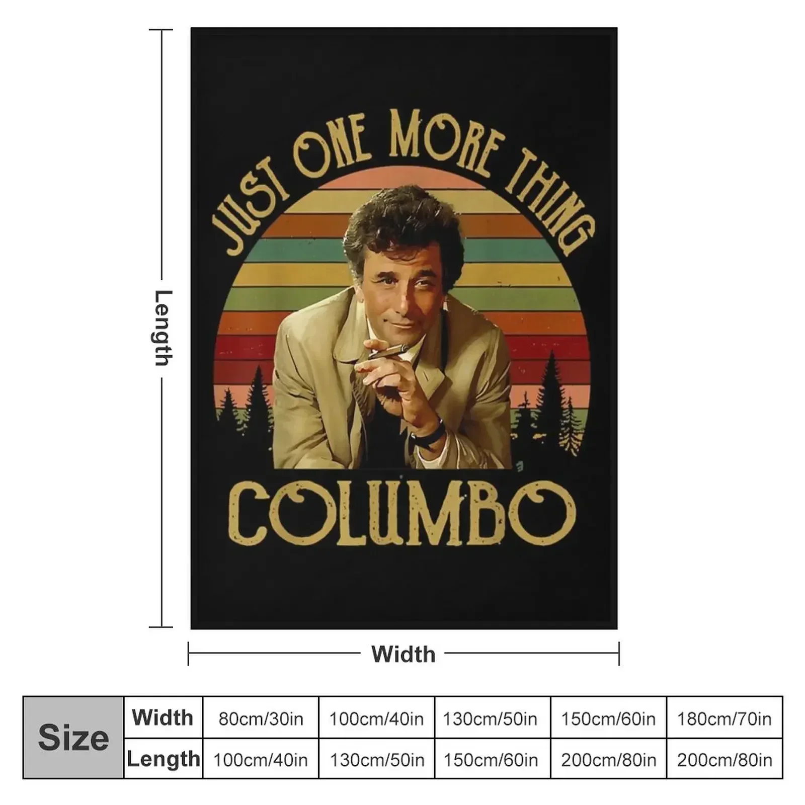 Music Retro Funny Men Columbo Gifts Music Fans Throw Blanket wednesday Warm Travel Moving Blankets