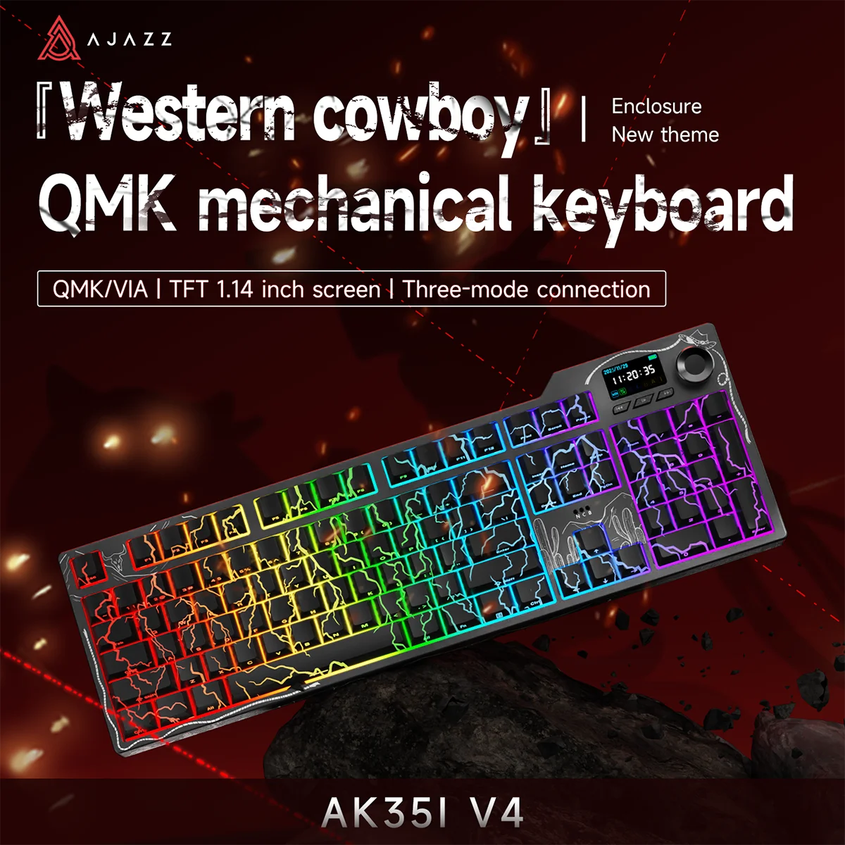 AJAZZ AK35I V4 3-Mode RGB Keyboard, 1.14