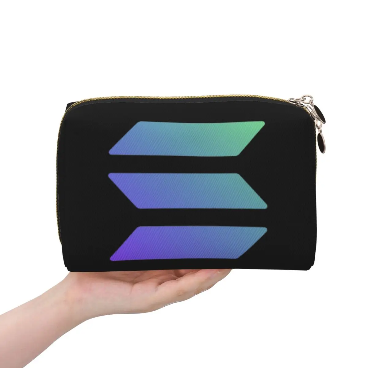 Solana Cryptocurrency - Solana SOL Women Cosmetic Bags Travel Makeup Organizer Pouch Toiletry Storage Dopp Kit Case