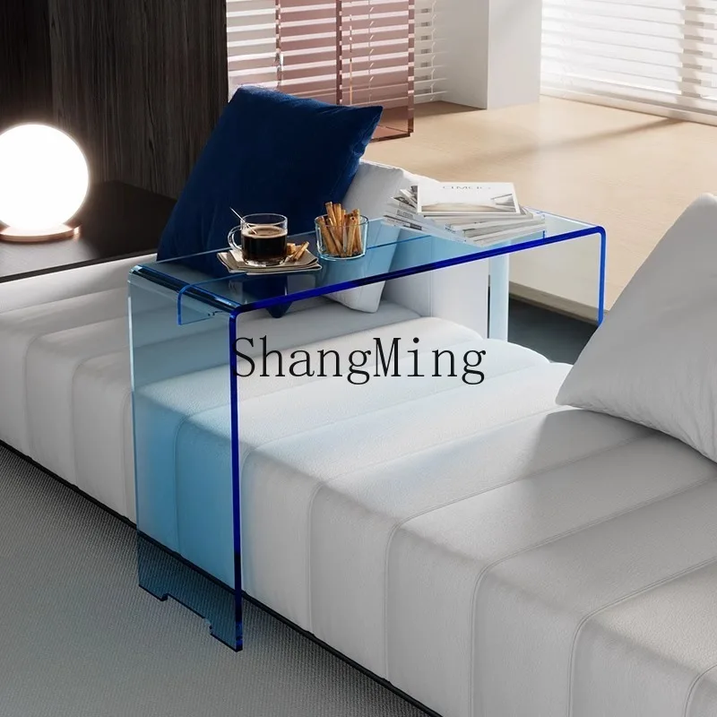 SM new household high-end light luxury minimalist sofa modern small tea table acrylic sofa edge few