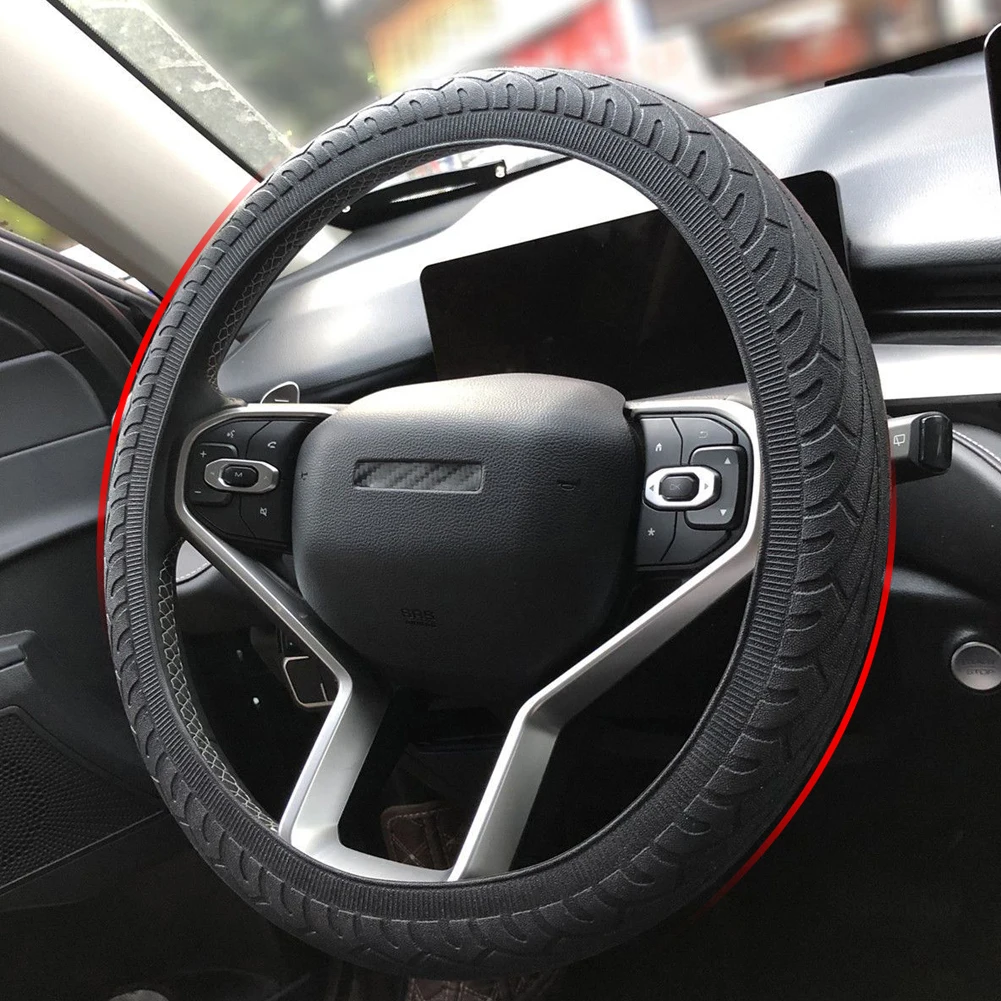 Universal Car Silicone Steering Wheel Glove Cover Texture Soft Multi Color Soft Silicon Steering Wheel Automobiles Accessories