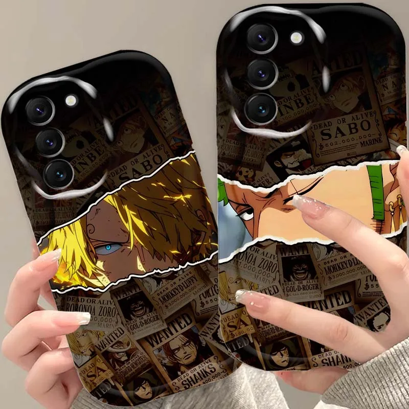 أنيمي قطعة واحدة زورو سانجي لسامسونج غالاكسي S25 S24 S23 S22 S21 S20 A16 A55 A05 A07 الترا زائد FE 5G موجة النفط جراب هاتف #6