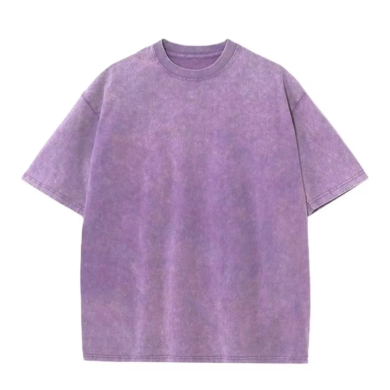 230G Cotton American Vintage Large Size T Shirts Men Summer Trendy Clothes Washed Distressed Tees Casual Short Sleeve Male Tops