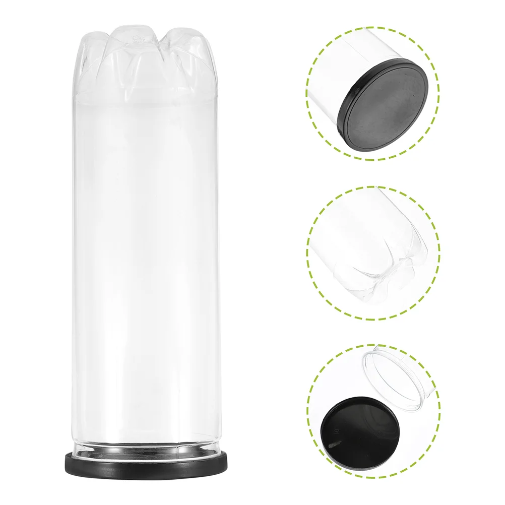 2 Pcs Tennis Cylinder Convenient Balls Holder Container Storage Pvc Clear for Bottle