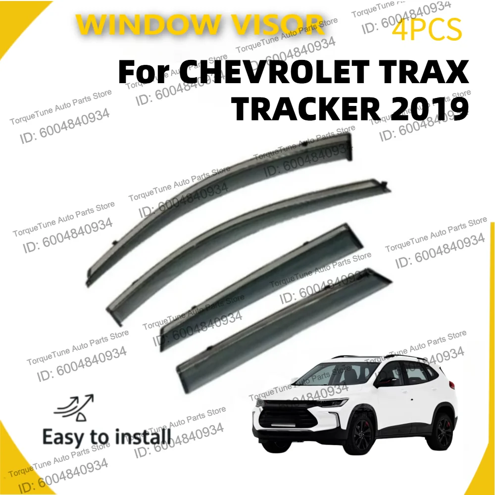 Premium Injection Wind Deflector Window Visor For CHEVROLET TRAX TRACKER 2019 Sun Shade Side Rain Guard Auto Trim