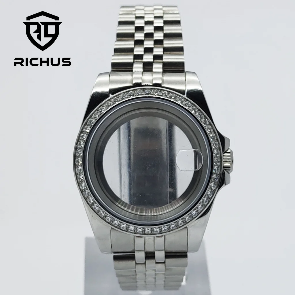 ريتشوس حافظة فضية 36 مللي متر 39 مللي متر ساعة تناسب NH34 NH35 NH36 ETA2824 PT5000 ساعة يد تعمل بالحركة اكسسوارات #1
