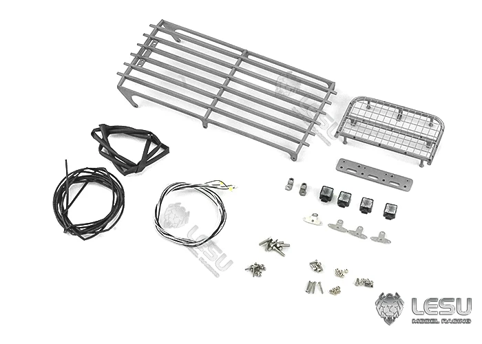 Für 1/14 Modell AC360 Baggerkabine, oberes Metall-Antikollisionsgitter, Spotlicht, DIY LESU – Detail 3