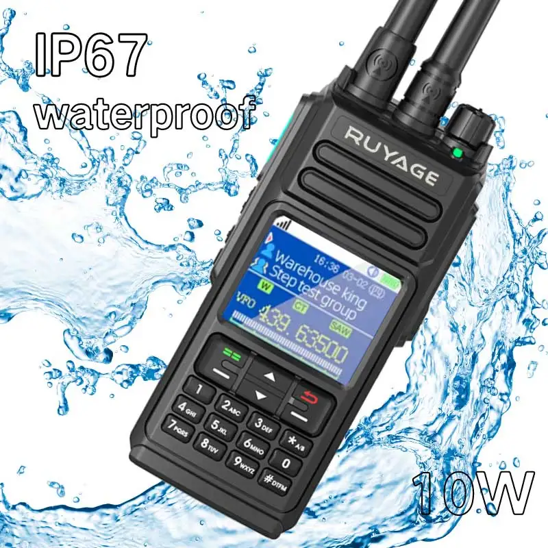 Ruyage-CT68 POC UHF Telefone 4G Walkie Talkie, Rádios de Rádio em Dois Sentidos, Estação de Presunto Telefone, Móvel, Longo Alcance, 100 km Distância