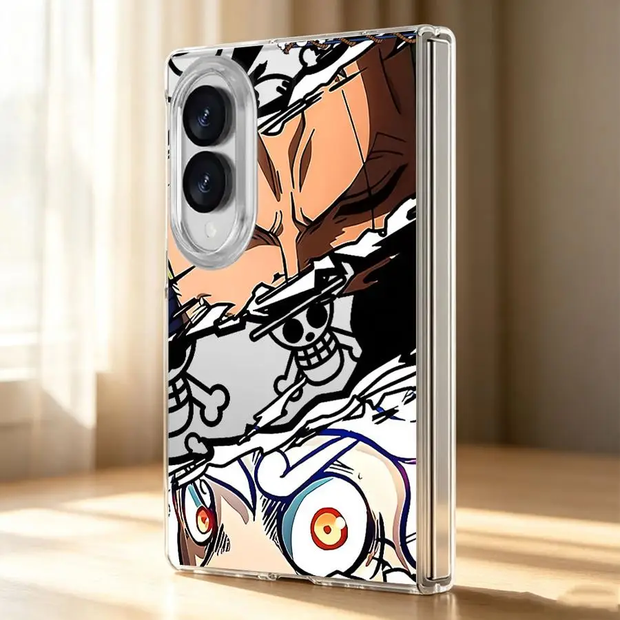 Transparent Soft Phone Cover Case for Samsung Galaxy Z Fold 8 ZFold8 Cartoon O-One P-iece