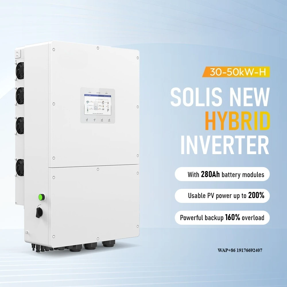 New 2025 Hybrid Solar Inverter 64-bit Intelligent DSP Control 30Kw 50Kw LVRT Off-grid Hybrid Energy Storage Inverter