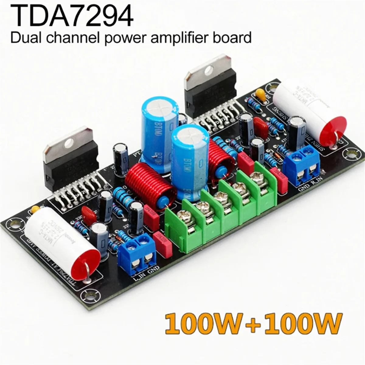 TDA7294 100W+100W Dual-Channel Audio Amplifier Board Power Amplifier Board HIFI Amplifier Module Accessories Finished