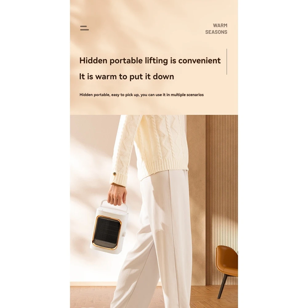 

Электрический обогреватель 1000 Вт, портативный настольный вентилятор, плита, вентилятор теплого воздуха, регулируемый термостат, домашний обогреватель для зимы