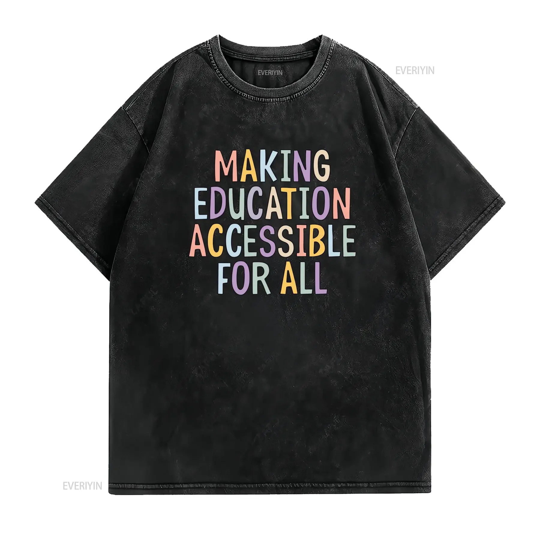 Special Education T Shirt Autism Sped Teacher Neurodiversity Inspiring Inclusion AccepT vintage Washed graphic homme Slightly