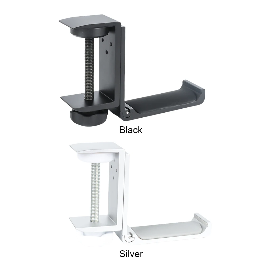 Pod biurkowy uchwyt na słuchawki z regulowanym zaciskiem, uchwyt na słuchawki do gier, uchwyt na słuchawki zaciskany do akcesoriów PC do gier.