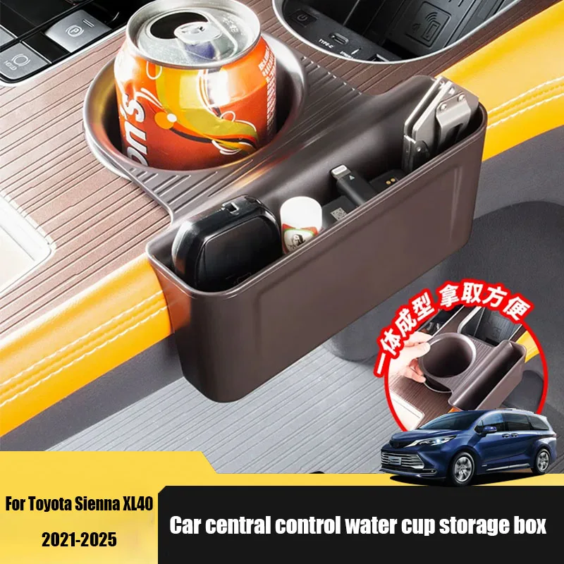 Para Toyota Sienna XL40 2021 2022 2023 2024 2025, Caja de Almacenamiento para Vasos en la Consola Central del Automóvil, para Almacenamiento en el Vehículo