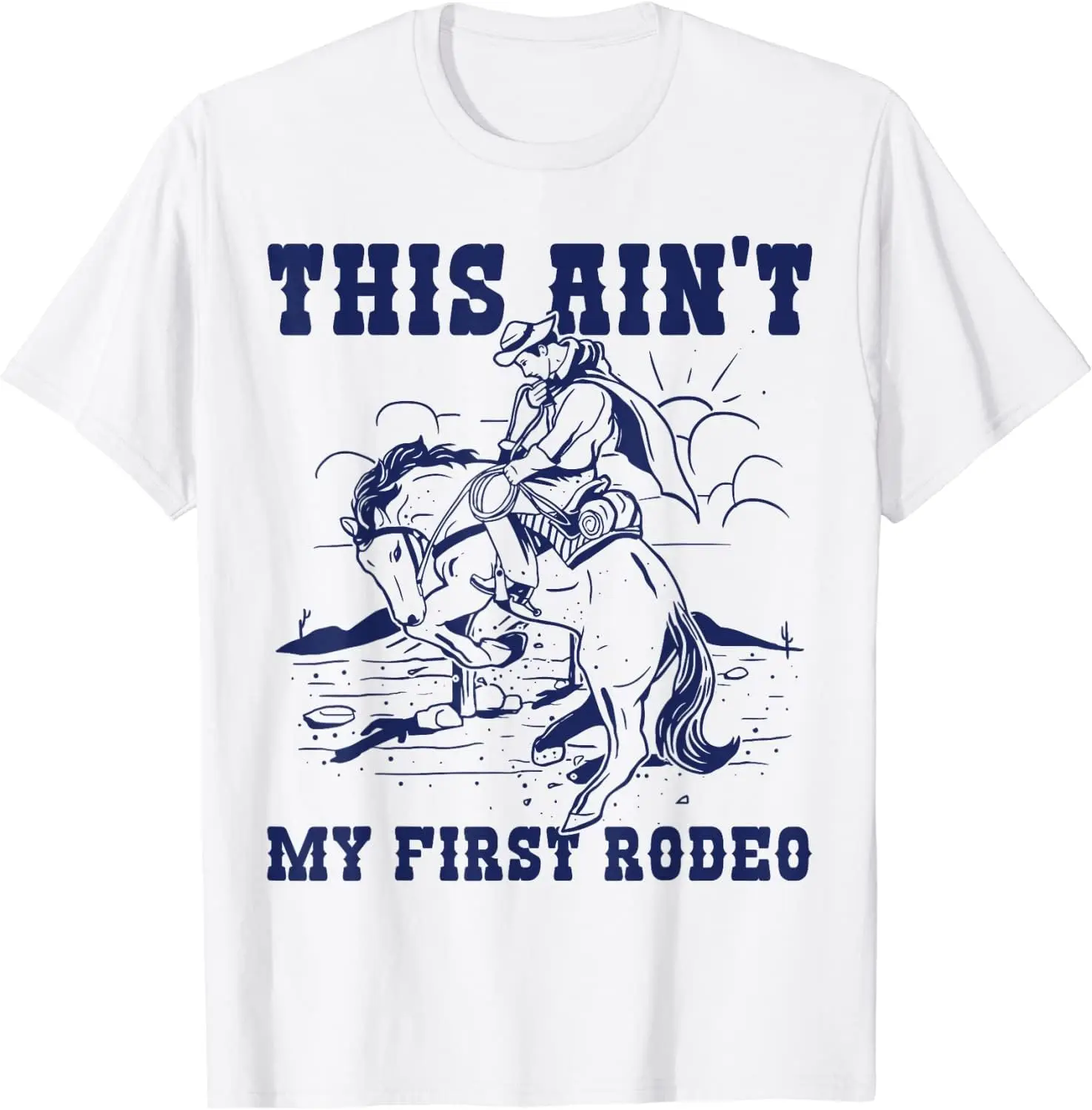 זה מוזר rodeo hwdy הראשון שלי מוסיקה סוס רכיבה חולצת טריקו באיכות גבוהה 100% כותנה שרוול קצר