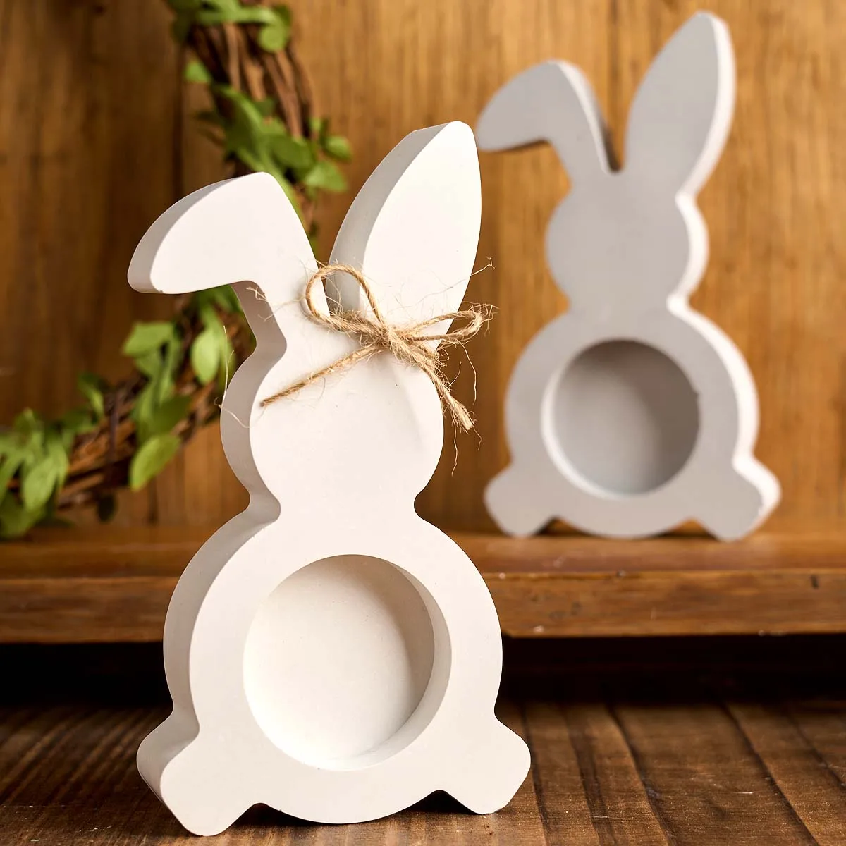 3D Rabbit Candle Holder Silicone Mold DIY Easter Bunny Candlestick Casting Molds Plaster Resin Craft Making Home Decor Supplies