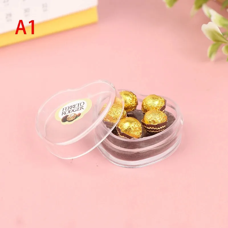 Coffret cadeau en chocolat miniature pour maison de poupée 1:12, modèle alimentaire, jouet, accessoi