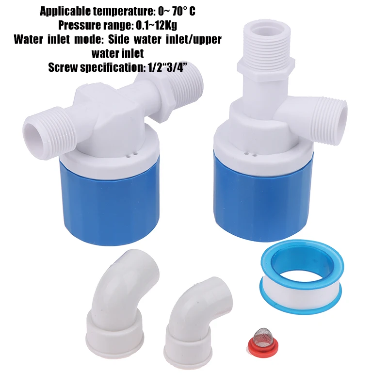 Válvula de Controle de Nível de Água Automático Válvula de Esfera de Flutuar Tanque Torre Piscina Interruptor de Flutuador Entrada de Água Parada Automática 4