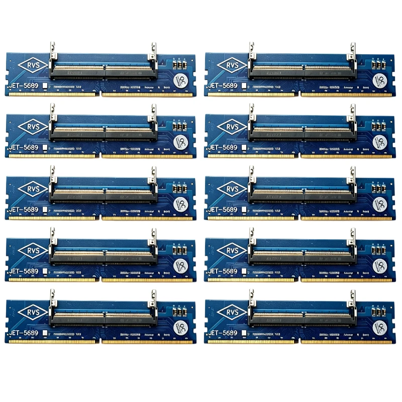 10PCS DDR5 to SODDR5 Adapter Card Riser Converter Laptop SO-DDR5 SODIMM RAM To Desktop DDR5 Memory Adapter For Desktop PC Tester