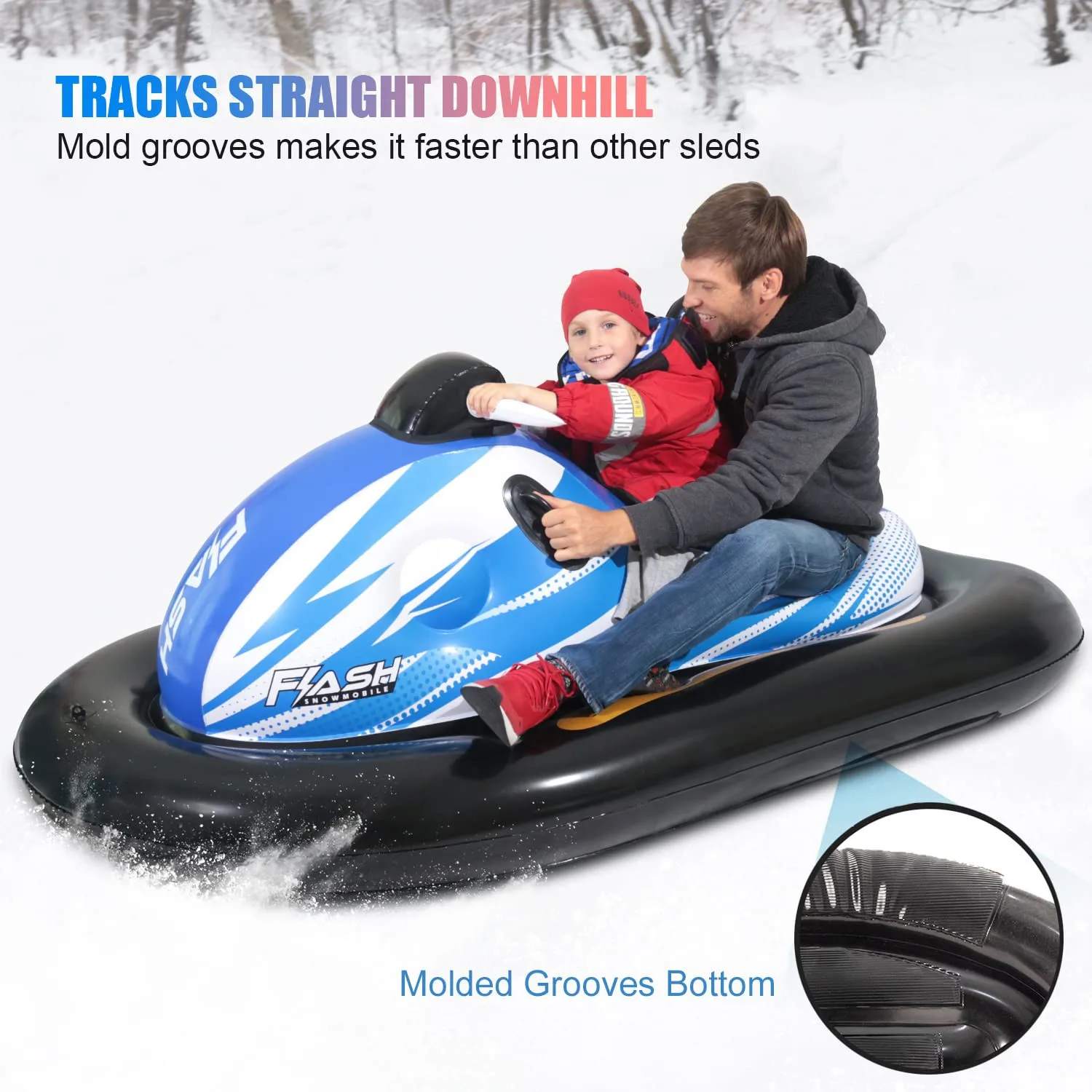 PVC Snow Tube Sledding for Winter Fun Outdoor Activities Inflatable Snowmobiles Snow Sleds