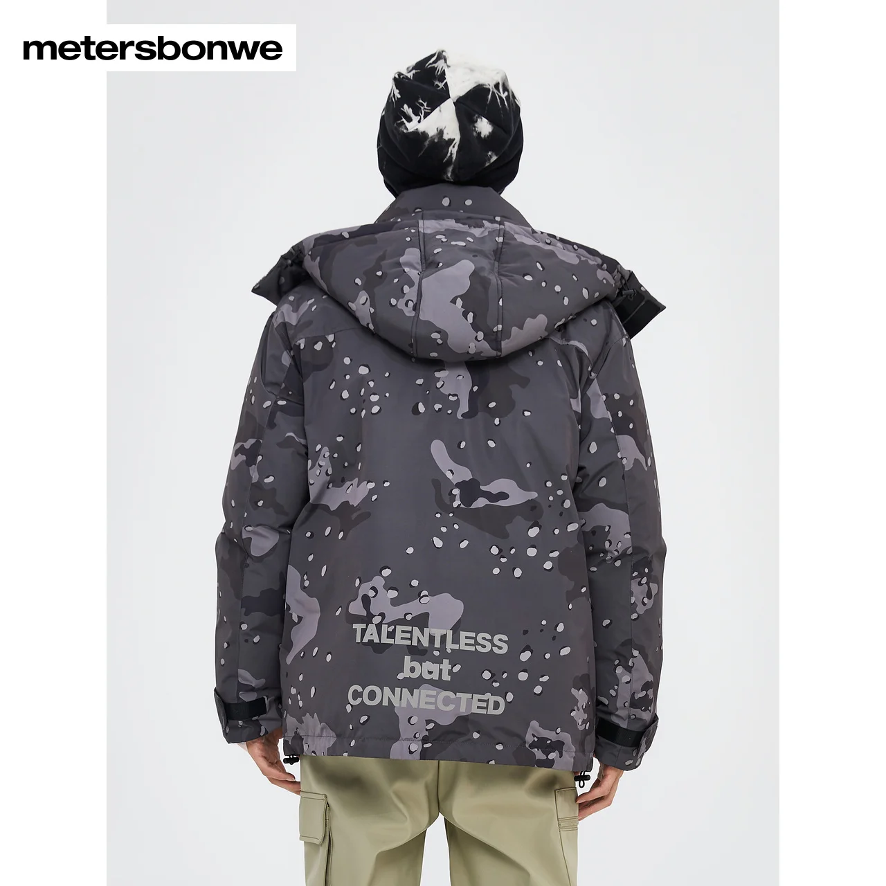 Metersbonwe-Men\'s Jacket Puffer Hat Detachable Comfort Bag zipper Hooded  Thickened  Windproof Coldproof Warm Outerwear Winter