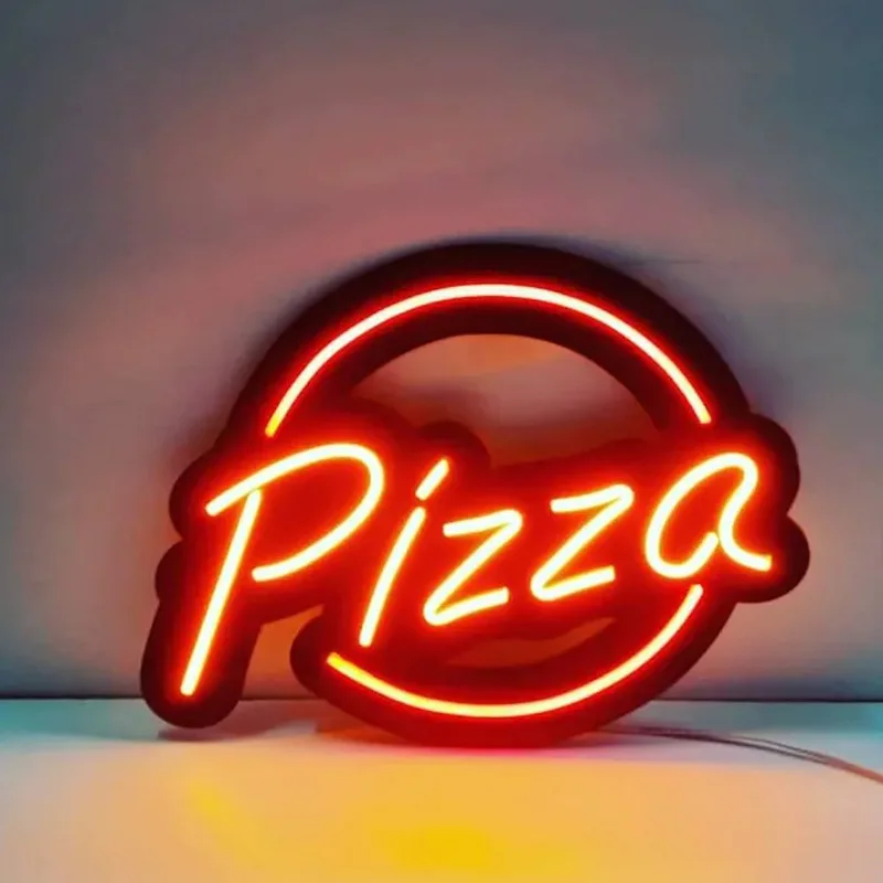 

PIZZA Custom Neon Light Neon Sign Led for Store Sign Decor Room Hang Wall Decoration Neon Night Lamp Orange