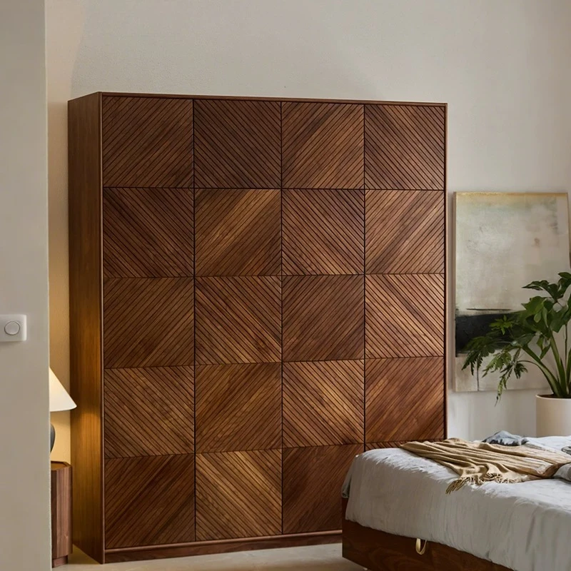 Brown Hanging Clothes Wardrobes Customized Luxury Organizer Bedroom Wardrobe Closet Space Saving Guarda Roupa Casal Furniture