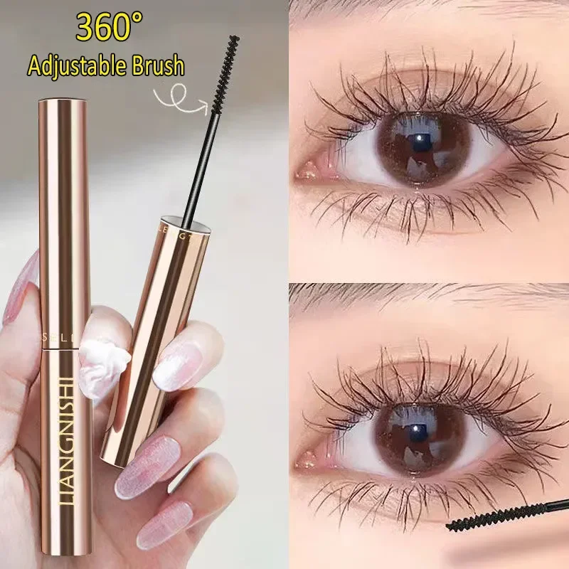 Mascara mat en Fiber de soie, brosse Ultra-fine, allonge les cils, imperméable, séchage rapide, marron, noir, bouclé, cosmétique