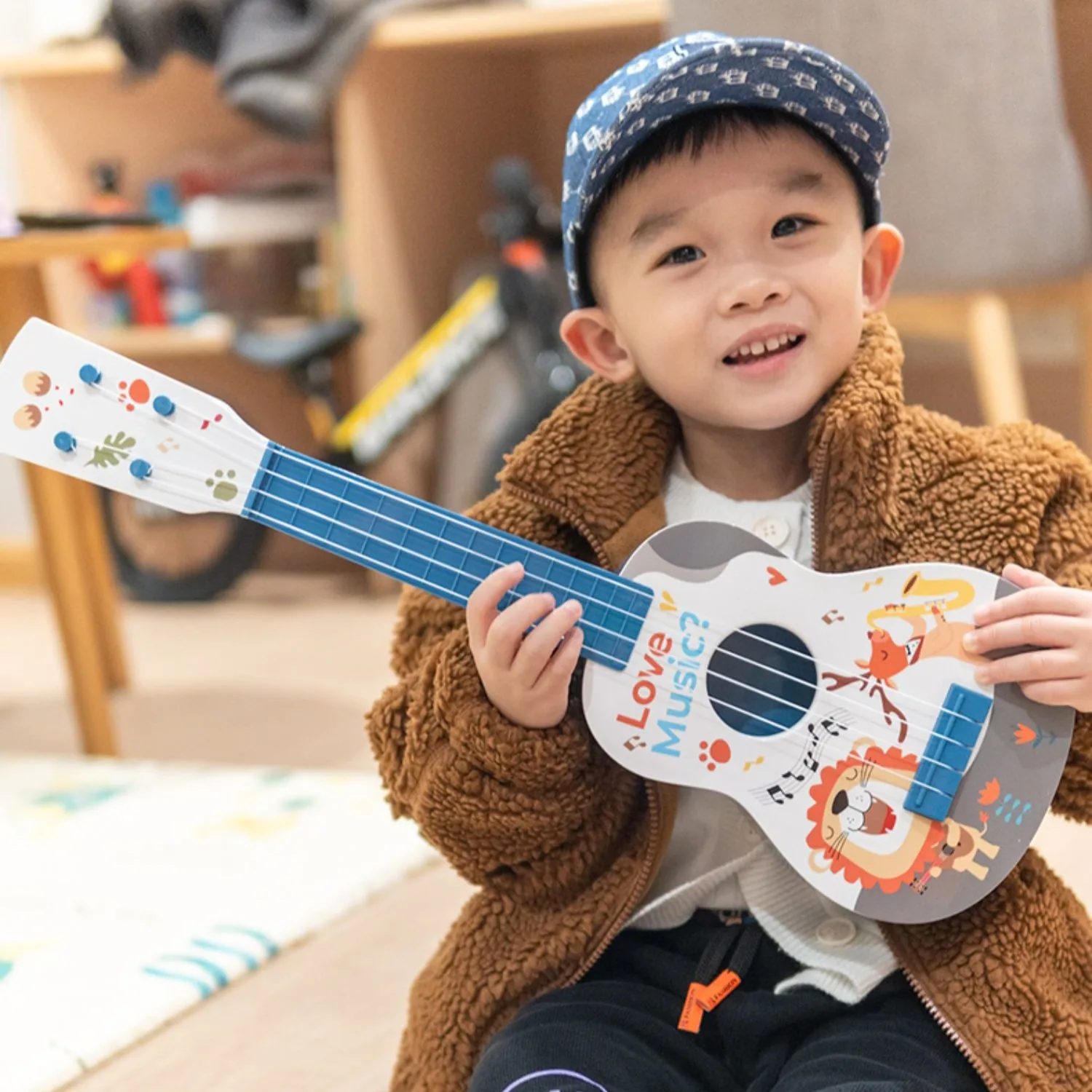 Ukulele musical d'apprentissage alth, jouet de festival, cadeau pour enfant