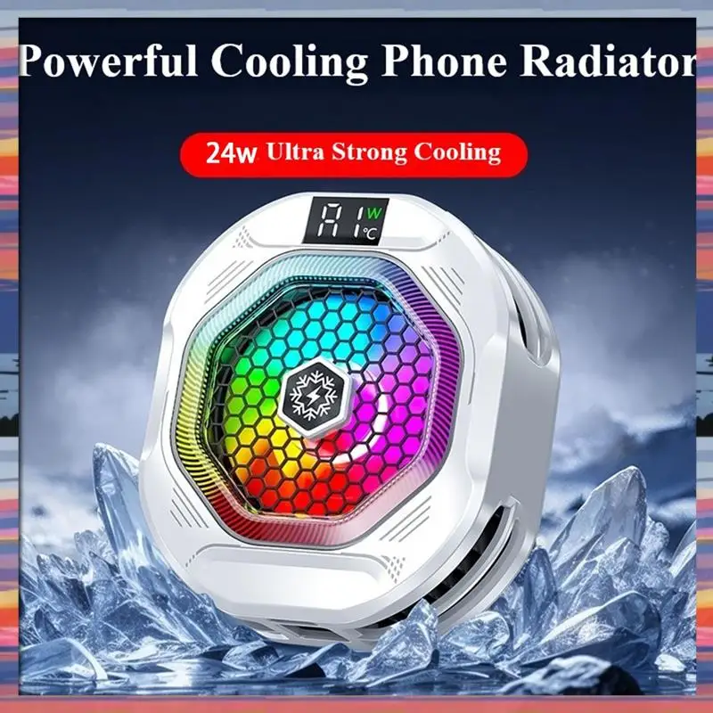 AC18(保証) TH12 24W 半導体磁気氷冷却電話クーラークリップオン高速冷却ゲームクーラー温度制御 B