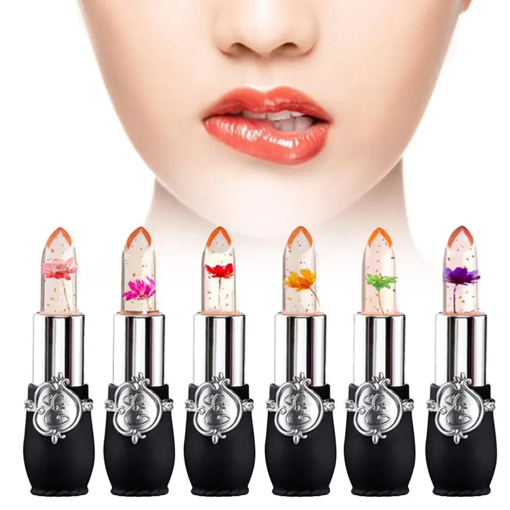 6 Kleur Vrouwen Lippenstift Bloemen Transparante Waterdichte Kleur Lip Niet-Vervagende Gelei Vochtinbrengende Crème Kristal Blijvende Veranderende Lange B M4y3