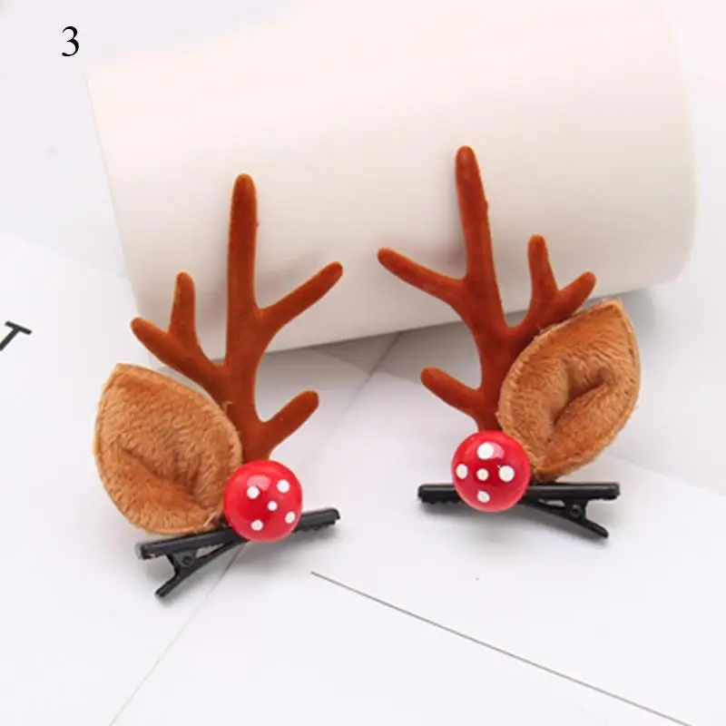 Xmas Antler Barrette Hairware New Year Girls Hairgrips Woman Party Ornament Accessories Christmas Hair Clips Deer Ear Hairpins