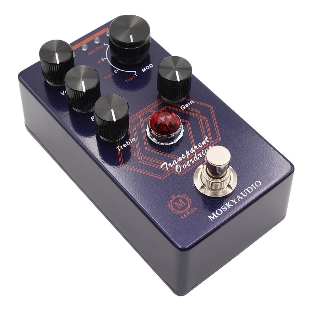 MOSKYAUDIO-Transparent Overdrive Effects Pedal, Clean Drive, True Bypass Function, Guitar Effects Processor Accessories, New