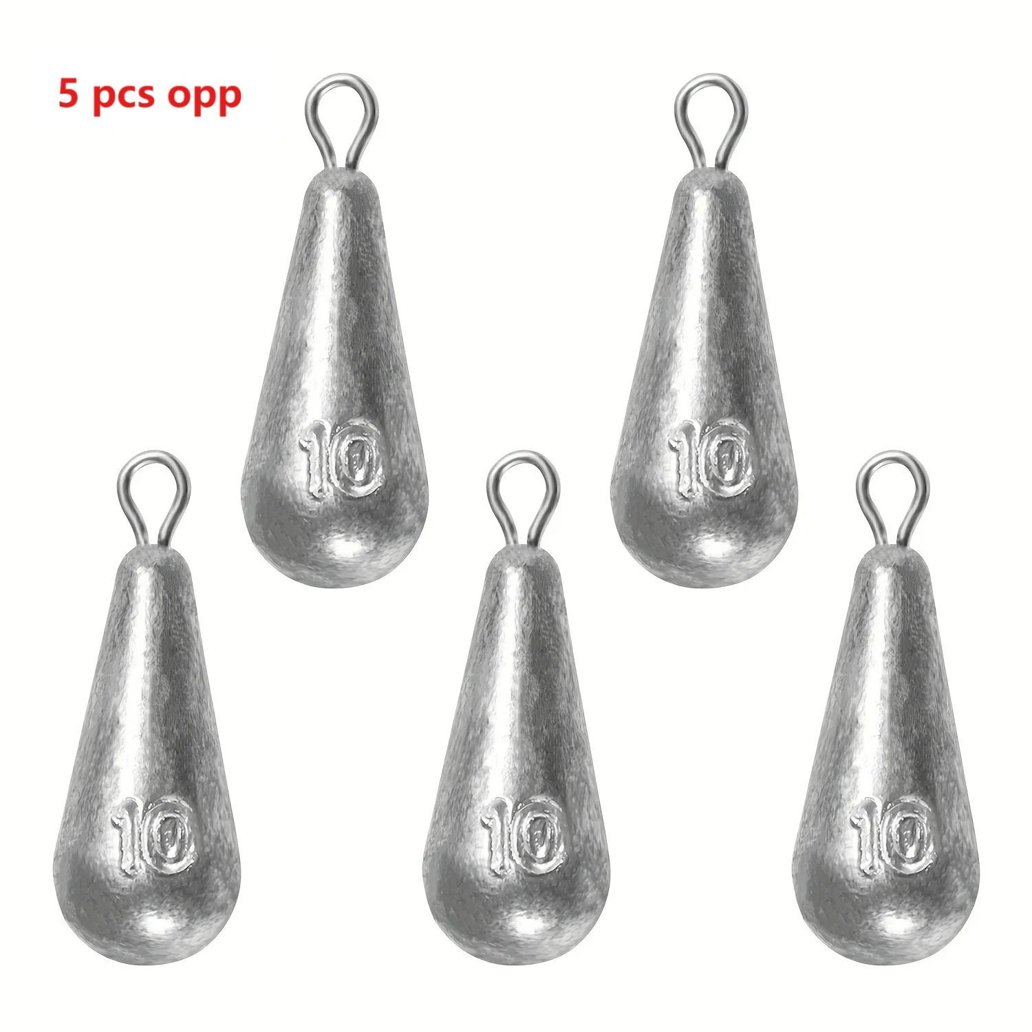 5 Stück/20 Stück 10g-100g Angelgewichte, tropfenförmige Hakenring-Sinker zum Angeln, Angelzubehör, Casting Drop Shot Gewichte