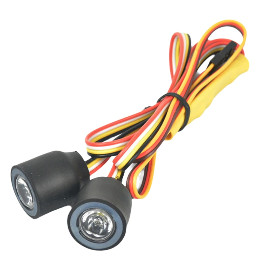 Universal Multifunction RC Car 2LED Light Lamp Headlight for 1/10 Crawler SCX10 TRX4 D90 90046 90047 [wvrae toy]
