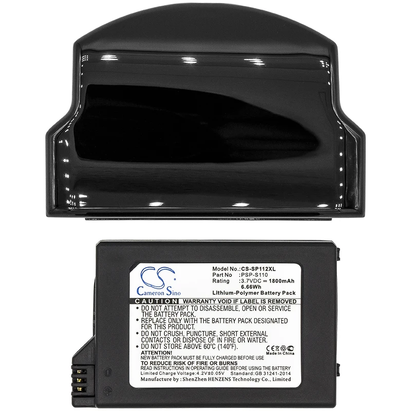Cameron Sino 1800mAh Batería PSP-S110 para Sony PSP-2000, PSP-3000, PSP-3004, PSP-3001, PSP-3008, PSP-2004, PSP-2006, PSP-2005