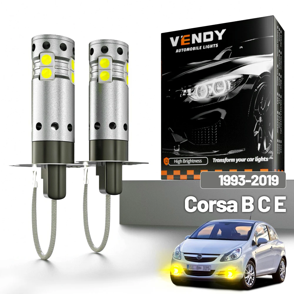 

2 шт. светодиодных противотуманных фар для Opel Corsa B C E 1993-2019 2000 2002 2009 2010 2011 2012 2013 2014 2015 2016 2017 2018, аксессуары Canbus