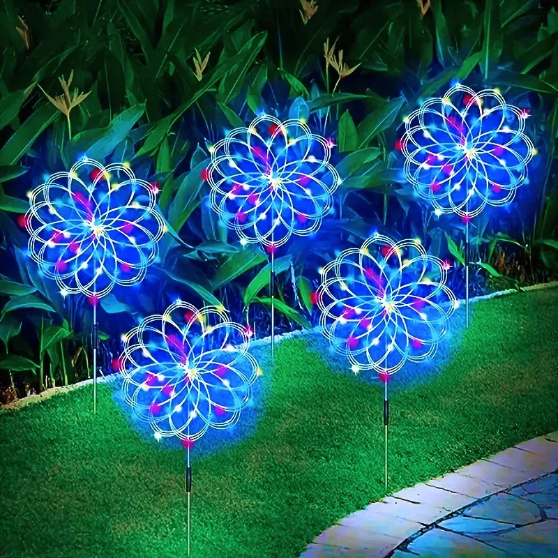 2026 New Solar Garden Firework Lights, Solar Outdoor Lamp Decoration Solar Garden Firework Lamp Courtyard Lamp