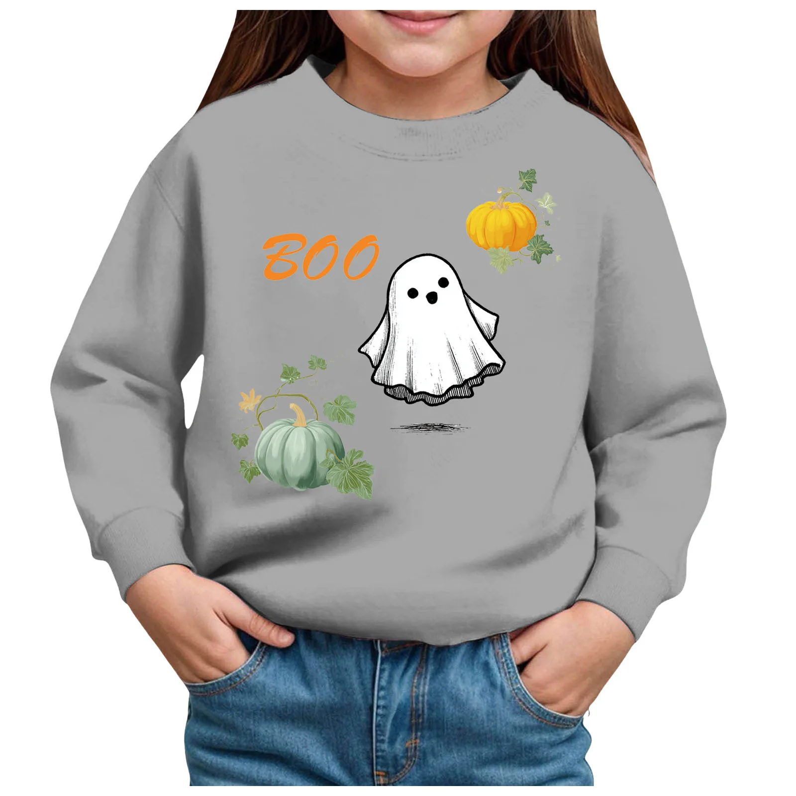 

Girls Hatless Sweatshirt Regular Long Sleeve Comfortable Soft Skin Friendly Round Neck Print Girls Zip Jacket with Hood