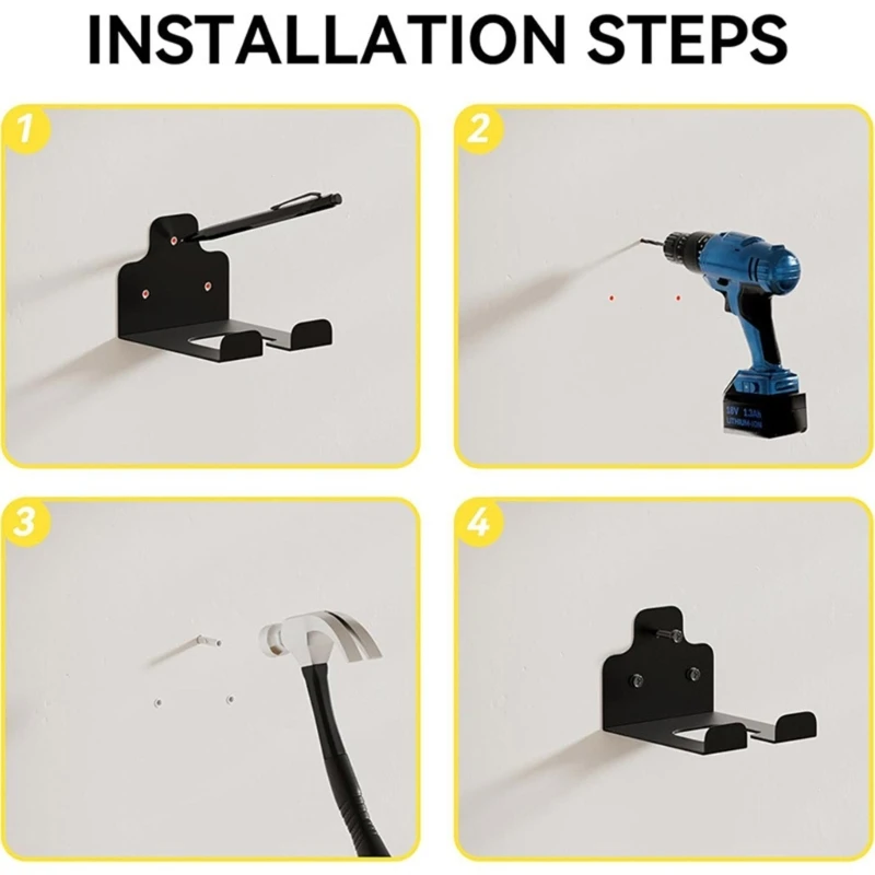 Versatility Wall Hanging Holder Trimmer Rack Garden Power Tool Hanger For Trimmer Whacker Easy Installation