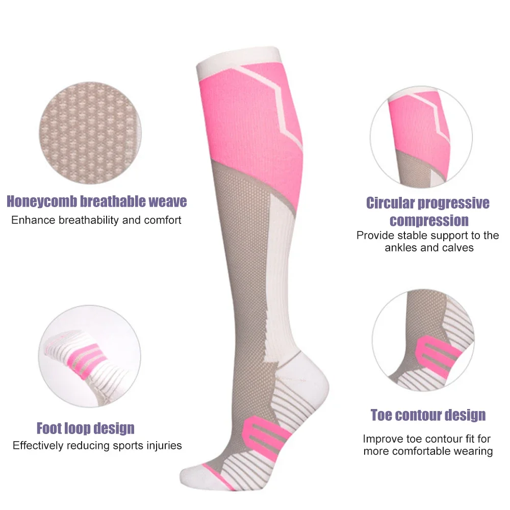 Knit Compression Sport Socks, One Pair