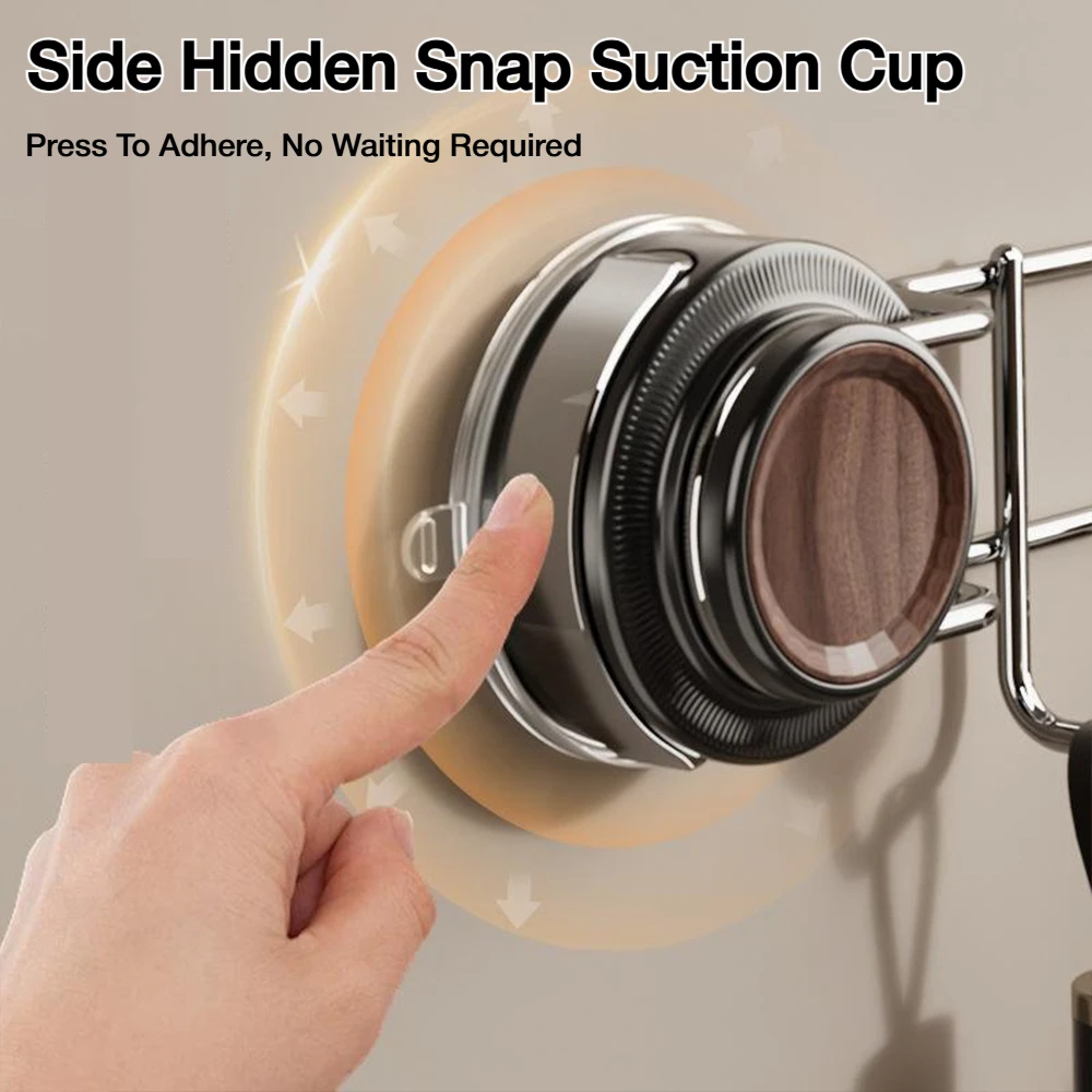 Suction Cup Coat Racks Vintage Stainless Steel Clothes Hanger Bathroom Coat Hat Hook Removable Living Room Bedroom Storage Hooks